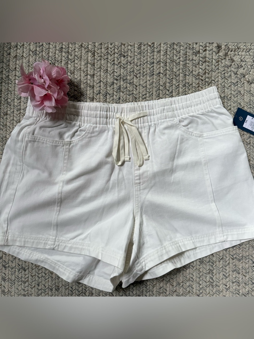 Universal Thread White Women's Drawstring Jean Shorts